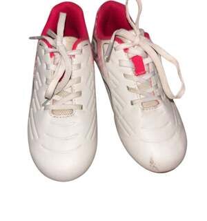 Lotto Roma 700 Youth Soccer Cleats – White/Pink (Size 12K)